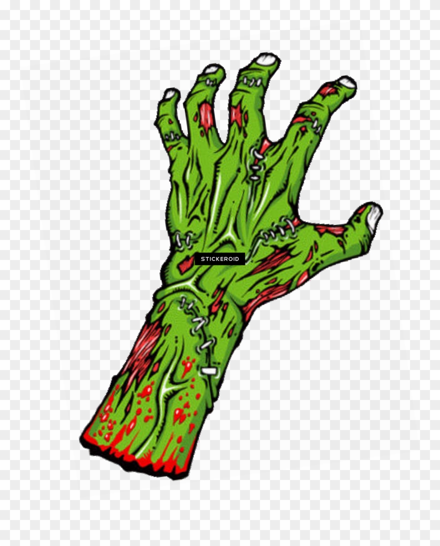 Green Zombie Hand Clipart