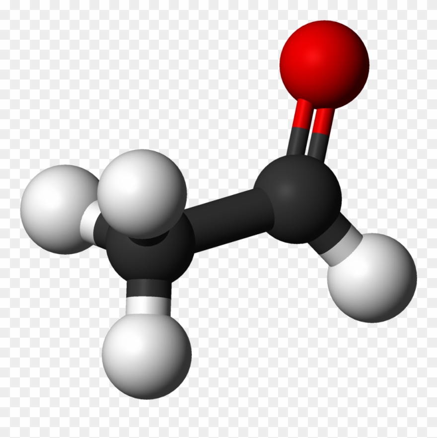 Acetaldehyde 3d Balls Clipart