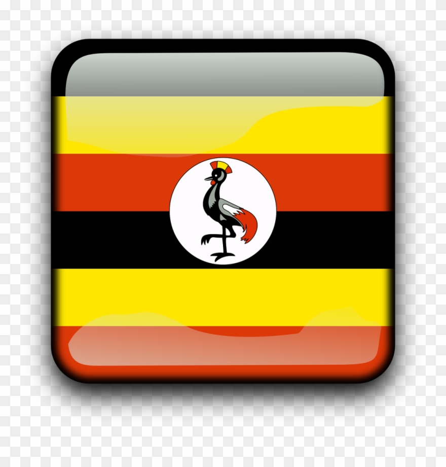 Uganda, Flag, Country, Nationality, Square, Button Clipart