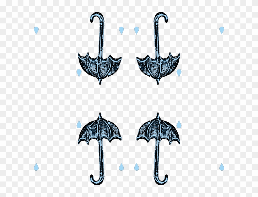 Rainy Days Vintage Umbrella Wallpaper Clipart