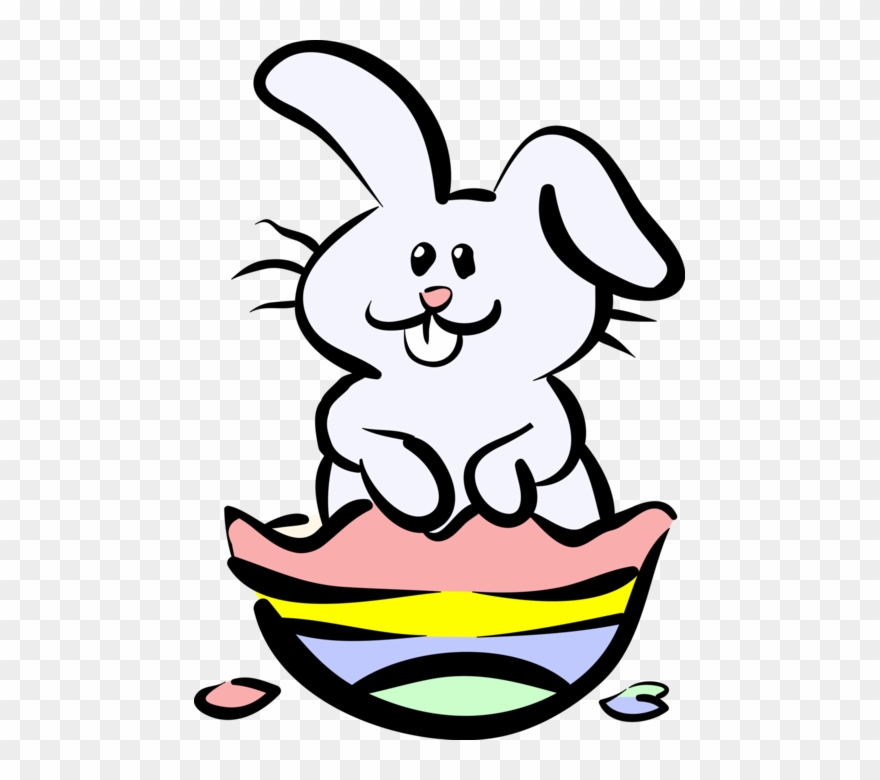 Vector Illustration Of Pascha Easter Bunny Rabbit In Clipart