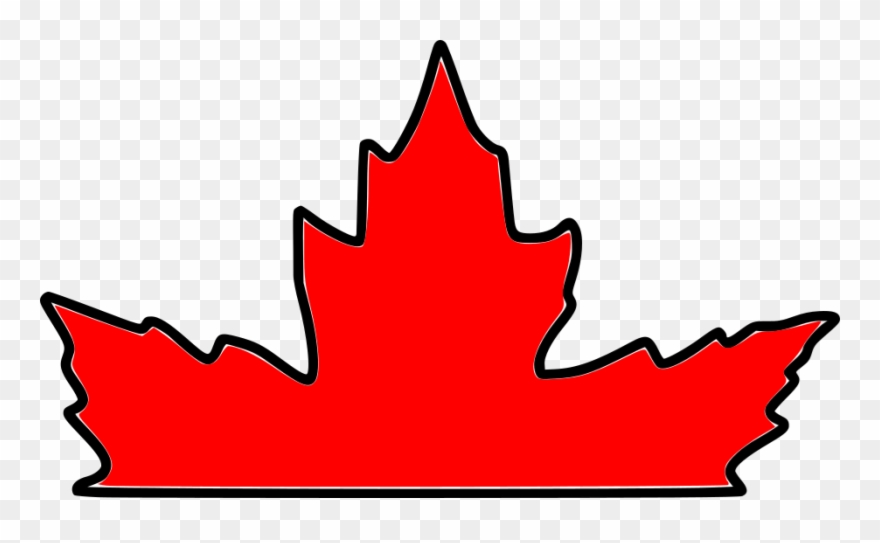 Canada Maple Leaf Edge Stencil Clipart