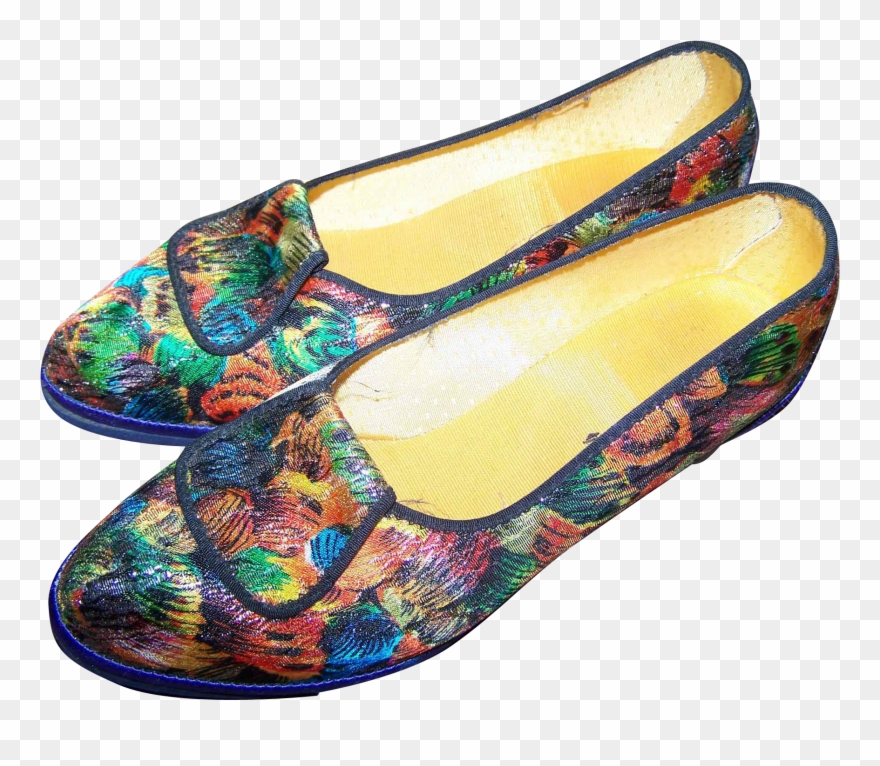 Psychedelic Metallic Shoes Clipart