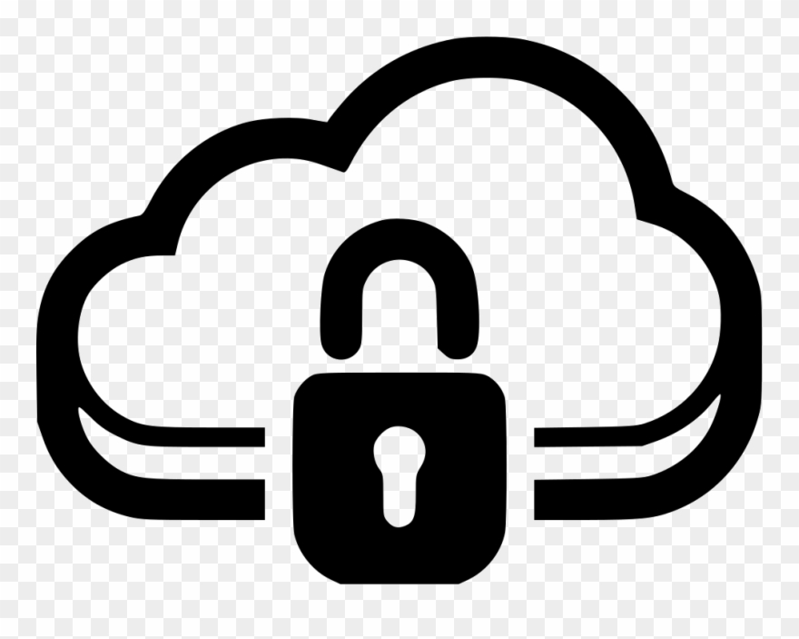Jpg Black And White Stock Cloud Encrypted Connection Clipart (2534167