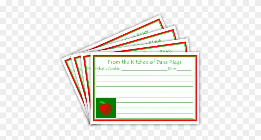 Apple Recipe Cards An Apple A Day Keeps The Doctor Clipart