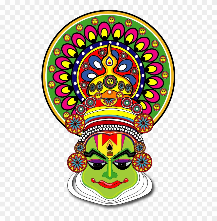 Kathakali The Cultural Art Form Of Kerala Clipart