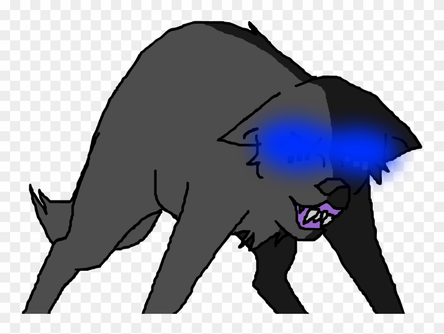 Alador From Wolf Song With Glowing, Blue Eyes, Snarling Clipart