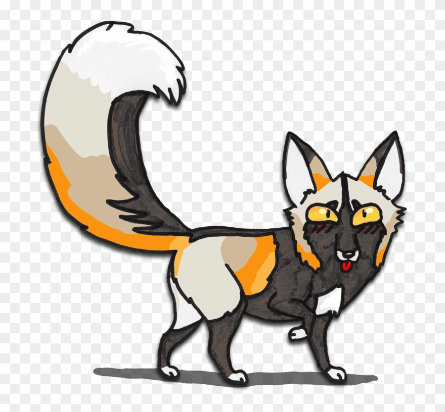 Cartoon Cross Fox Character By Silvercrossfox On Clipart - Png Download