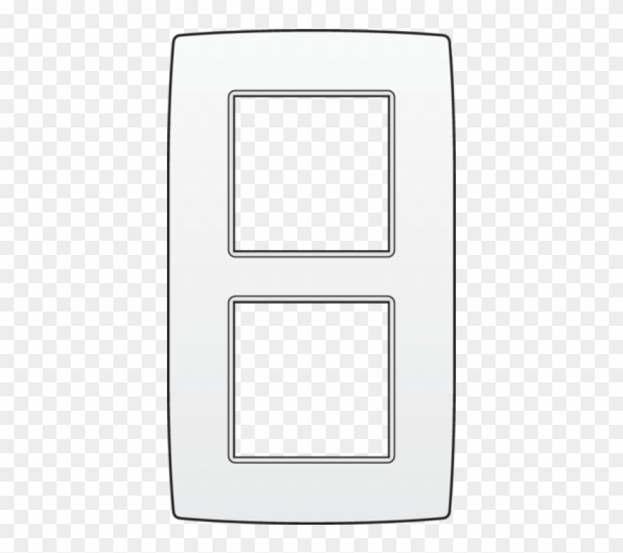 101 76200 Afdekplaat 2 Voudig 60mm White 101 76200 Clipart