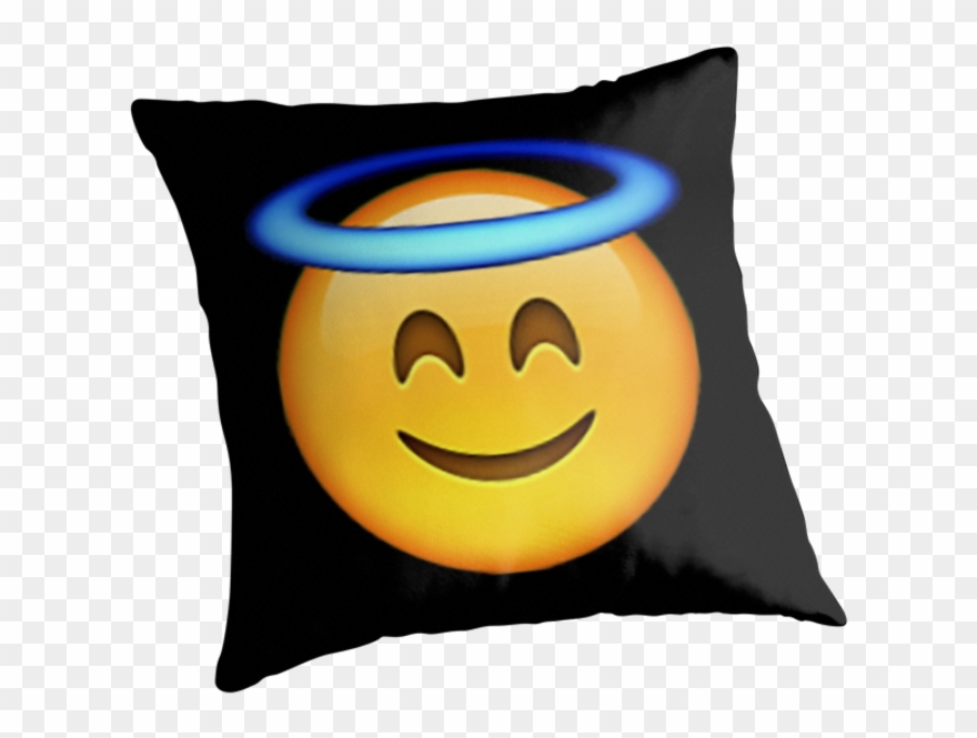 "angel Emoji" Throw Pillows Idkbutpuppies Redbubble Clipart