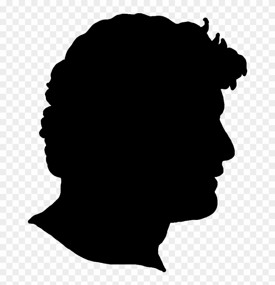 Face Silhouettes Of Men, Women And Children Clipart