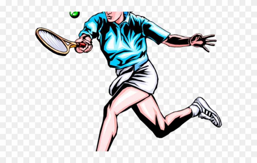 Tennis Clipart Woman Tennis - Png Download