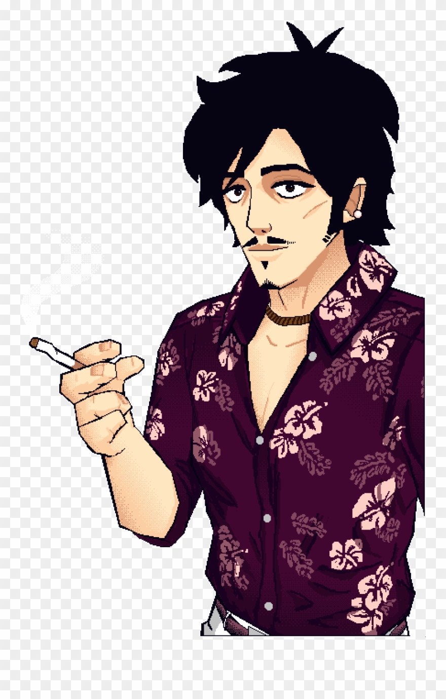 Portrait Of Equardo, A Puerto Rican British Ex Mobster Clipart