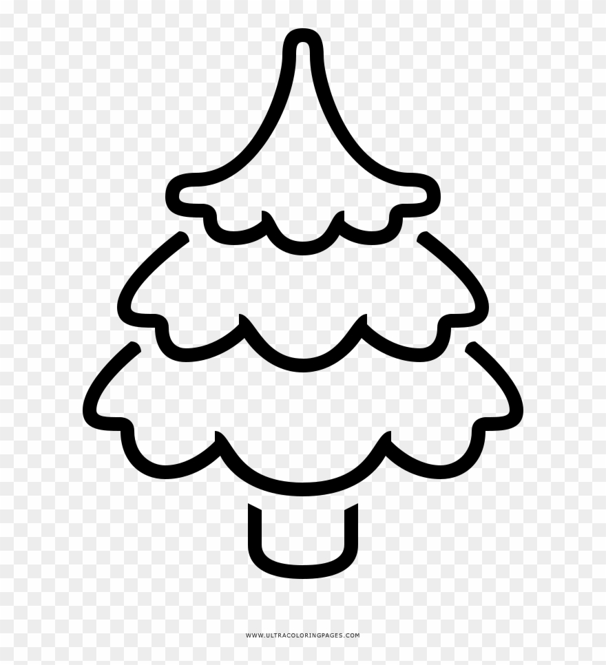 Pine Tree Coloring Page Clipart