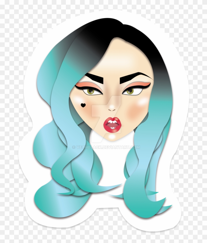 Aqua Hair Clipart - Png Download