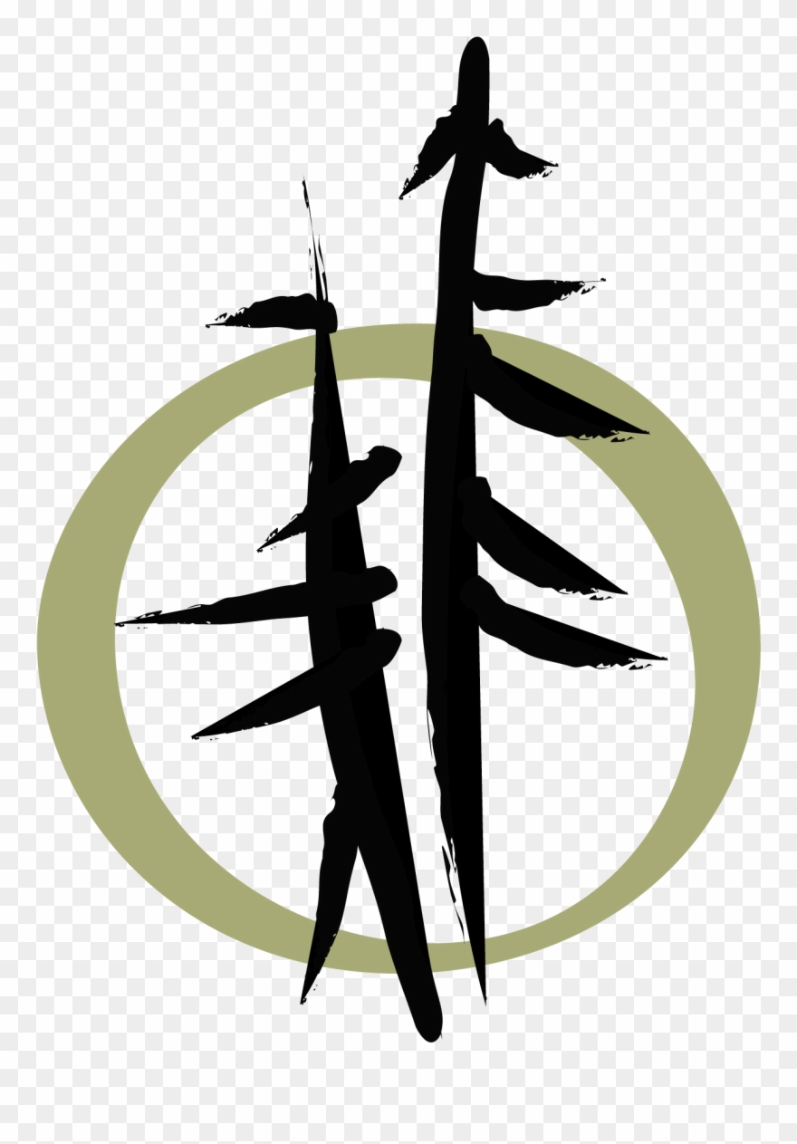 Artistic Bonsai Circle Logo Clipart