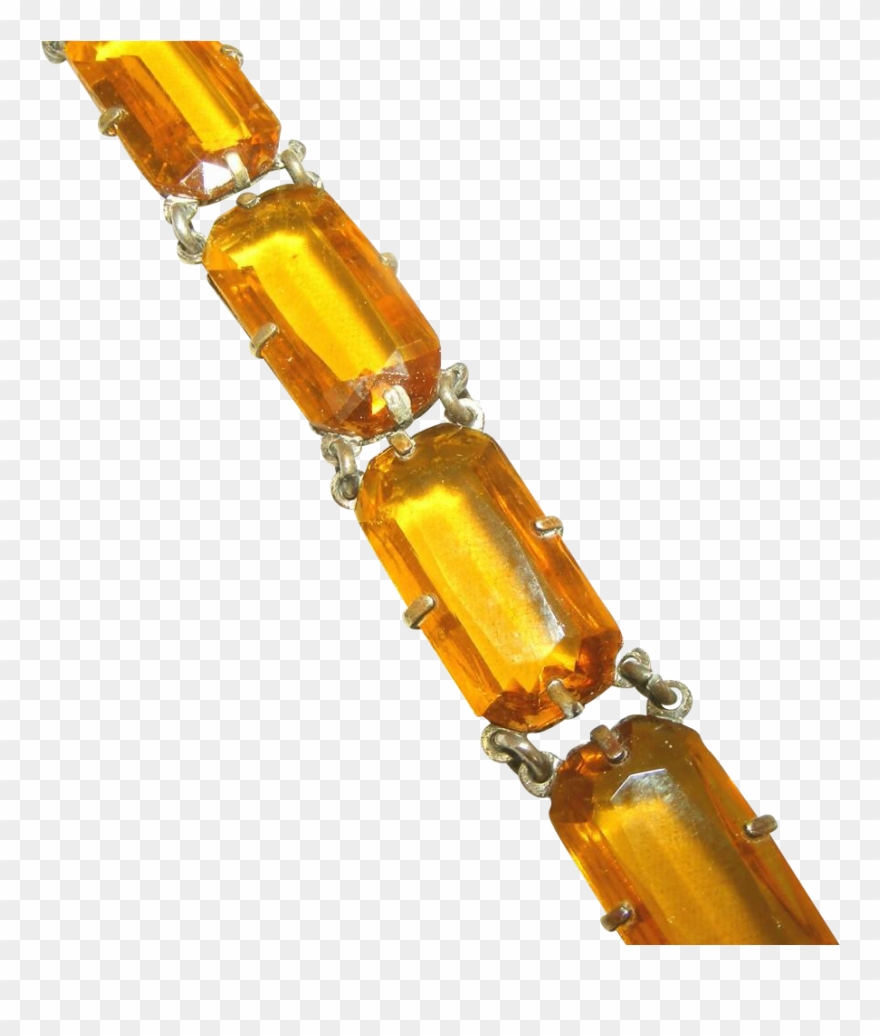 Golden Amber Glass Rectangular Open Back Stones Art Clipart