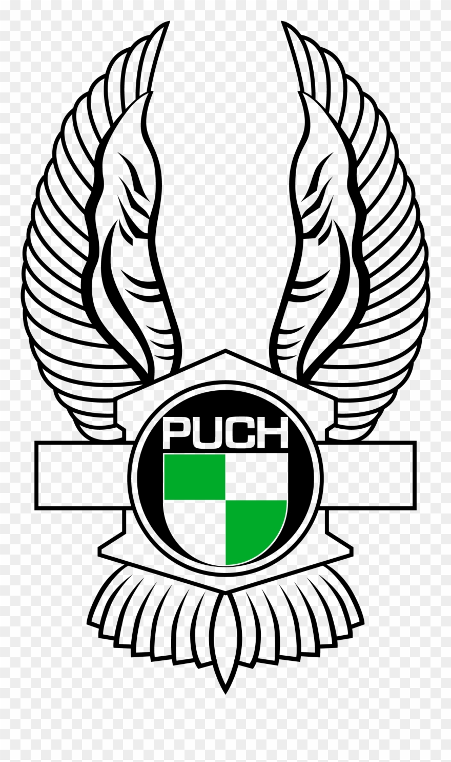 Puch Motorcycle Logo Clipart