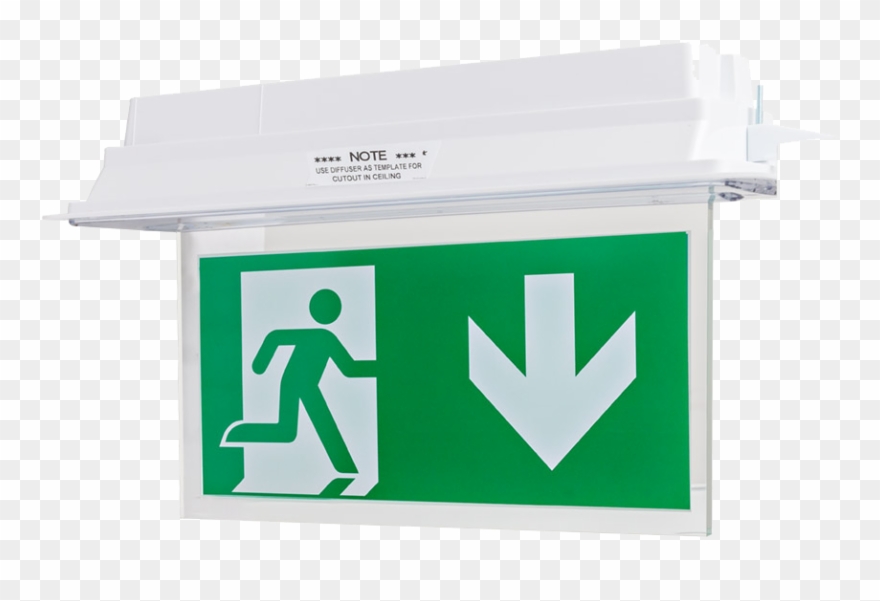 Oat Led Hanging Blade Exit Sign With Energy Efficient Clipart