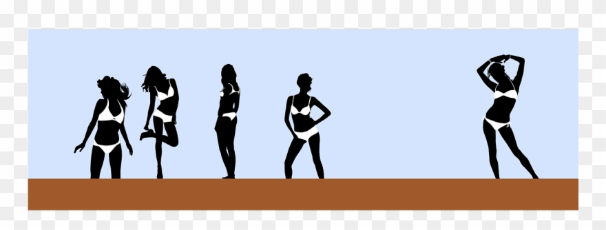 Vacation, Bikini Beach Girl Sexy Female Body Posing Clipart