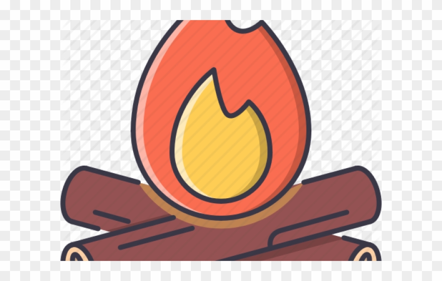 Bonfire Clipart Fire Wood - Png Download