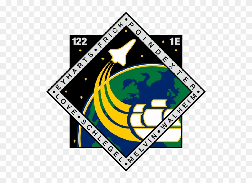 Nasa Sts-122 Mission Patch Clipart