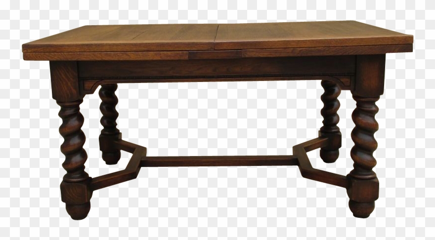 French Antique Oak Barley Twist Dining Table Antique Clipart