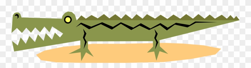 Vector Illustration Of Alligator Tropical Aquatic Reptile Clipart