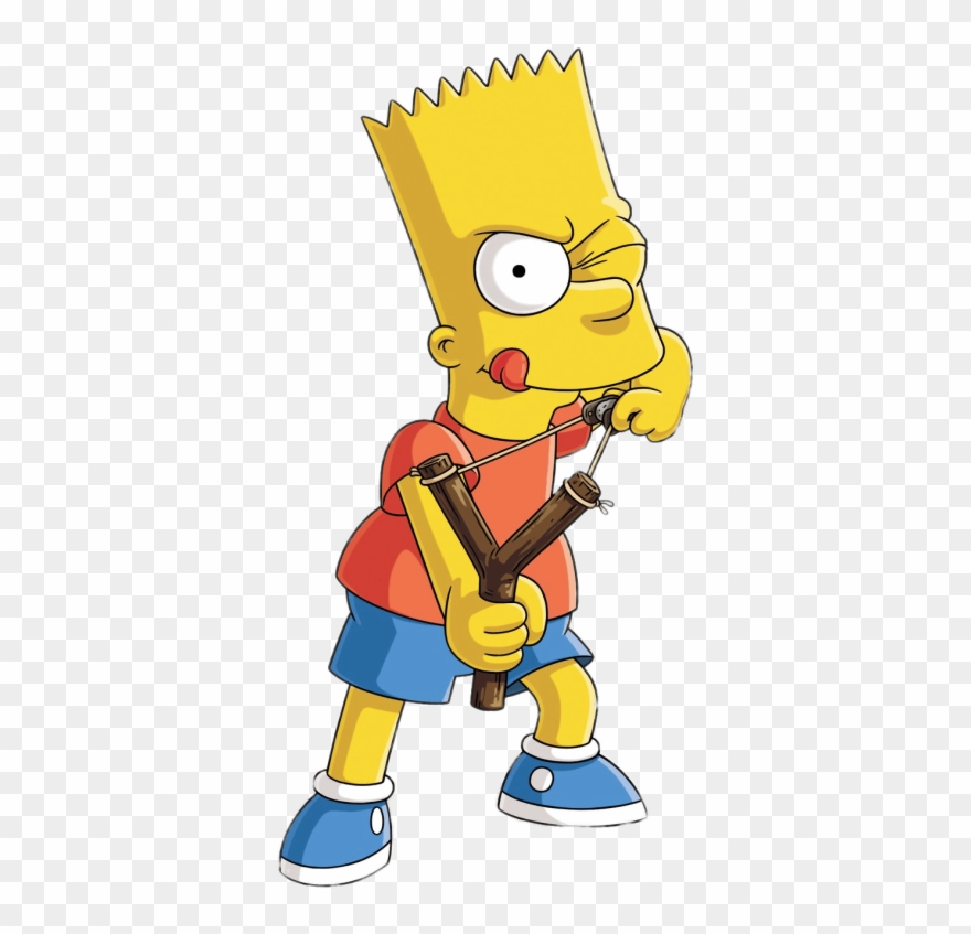 Bart Simpson Shooting A Catapult Transparent Png Stickpng Clipart