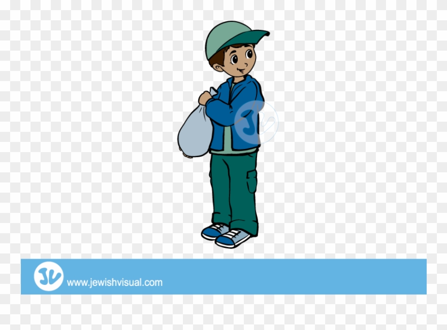 Boy Hiding The Afikomen Clipart
