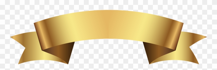 Clip Art Faixa Png Dourada Transparent Png