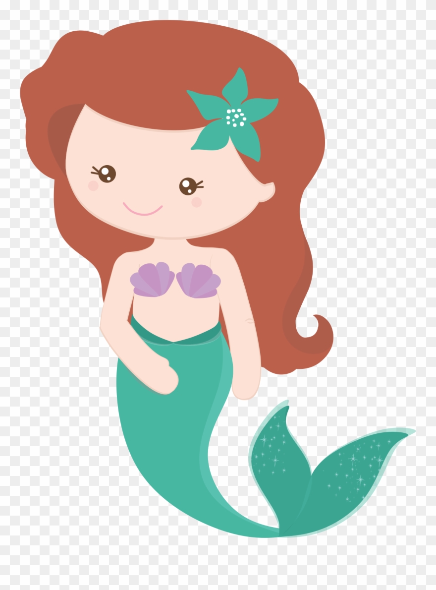Baby Mermaid Clip Art - Png Download