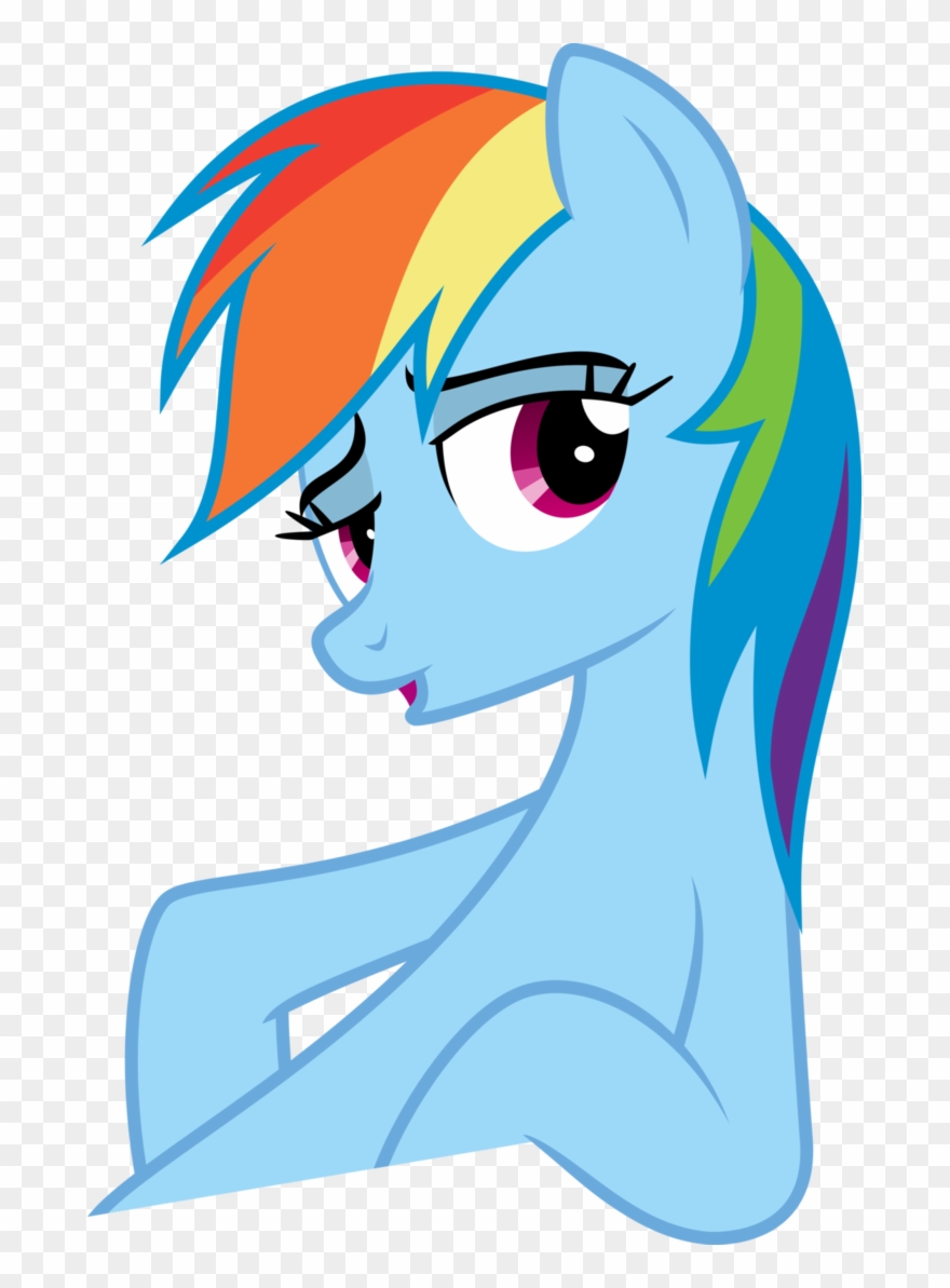 Rainbow Dash Leaning On Clipart