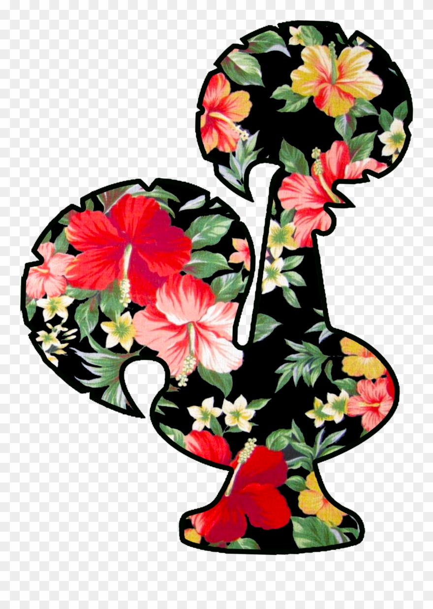 Tropical Rooster T-shirt Clipart