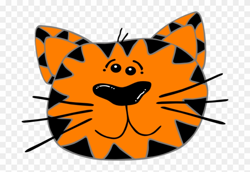 Cat Face Clip Art At Clker - Png Download