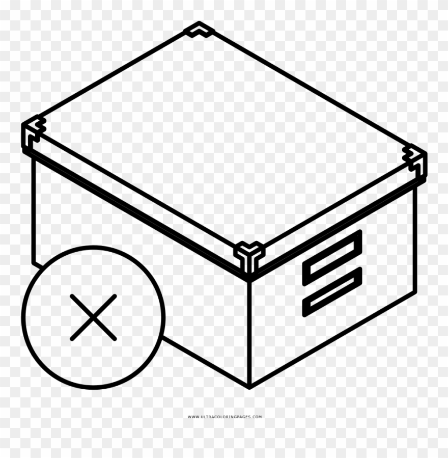 Cardboard Box Coloring Page Ultra Coloring Pages Png Clipart