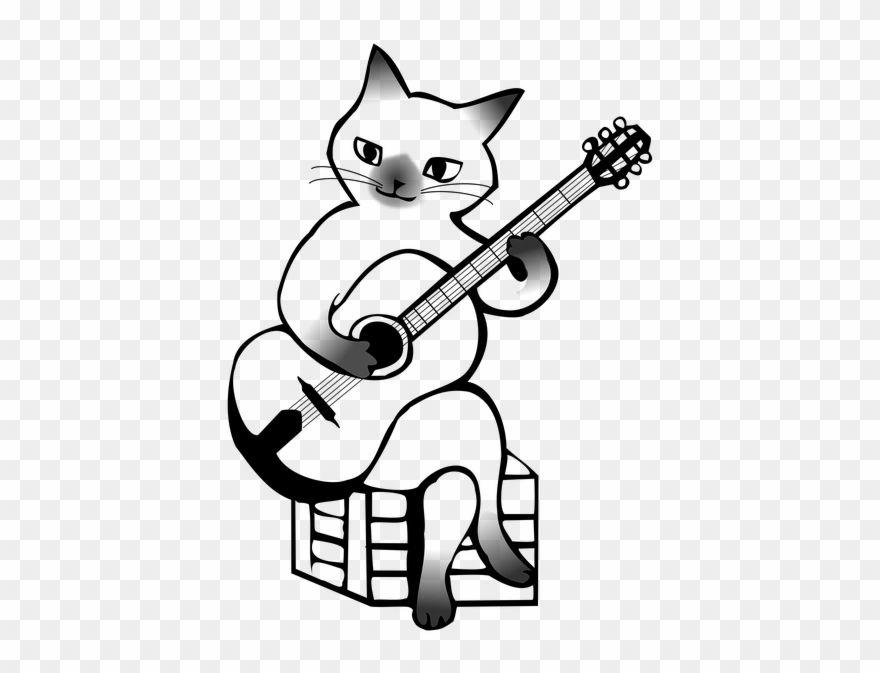 Guitar, Musical Instruments, Music, Jazz, Cat Clipart