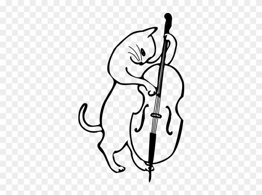 Contrabass, Musical Instruments, Music, Jazz, Cat Clipart