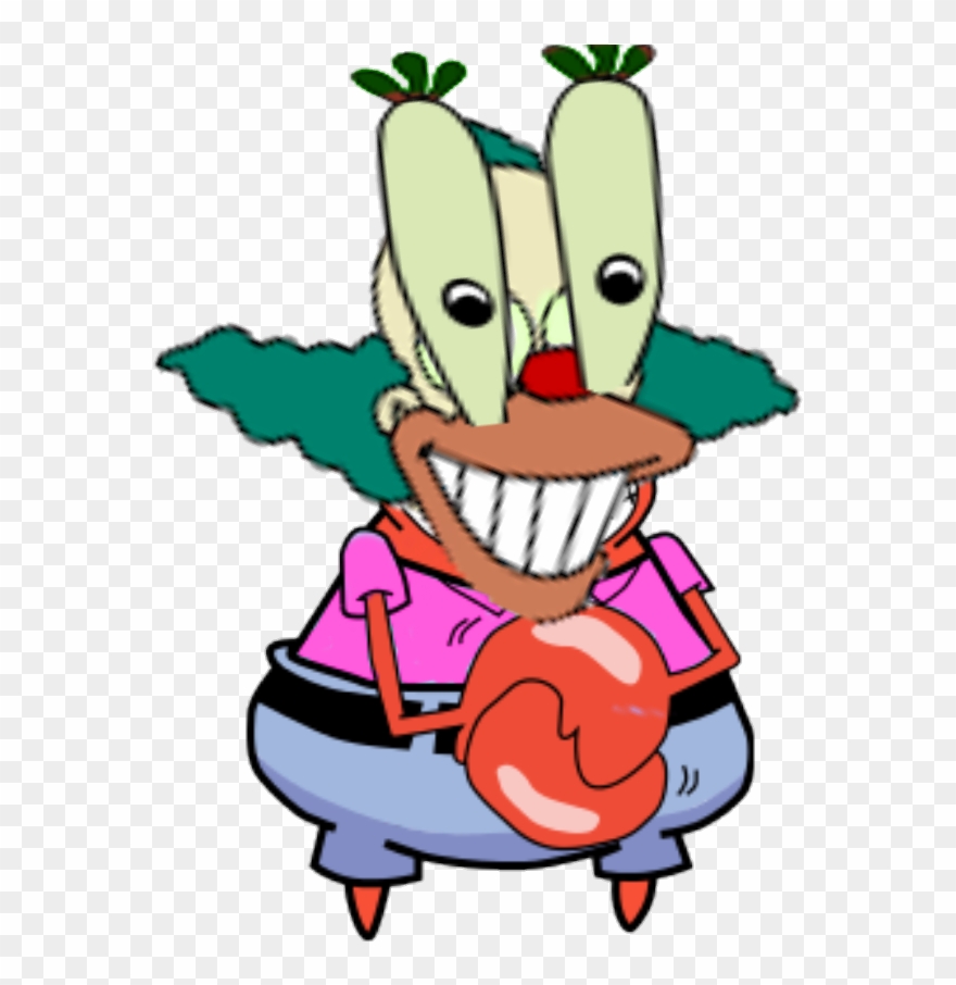 Krabs As Krusty The Clown Clipart
