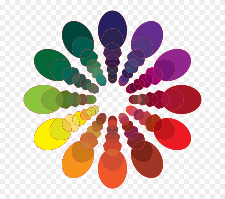 Color Wheel That Uses 10 Plus Colors In A Logical And Clipart