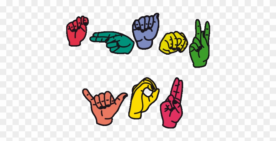 American Sign Language Thank You Sticker By Tim Colmant Clipart