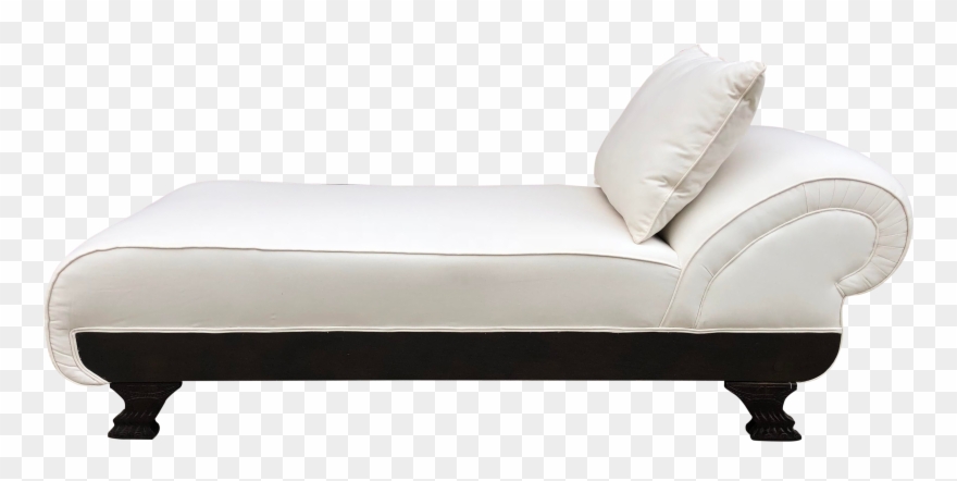 Late 1800s Victorian White Upholstered Fainting Couch Clipart