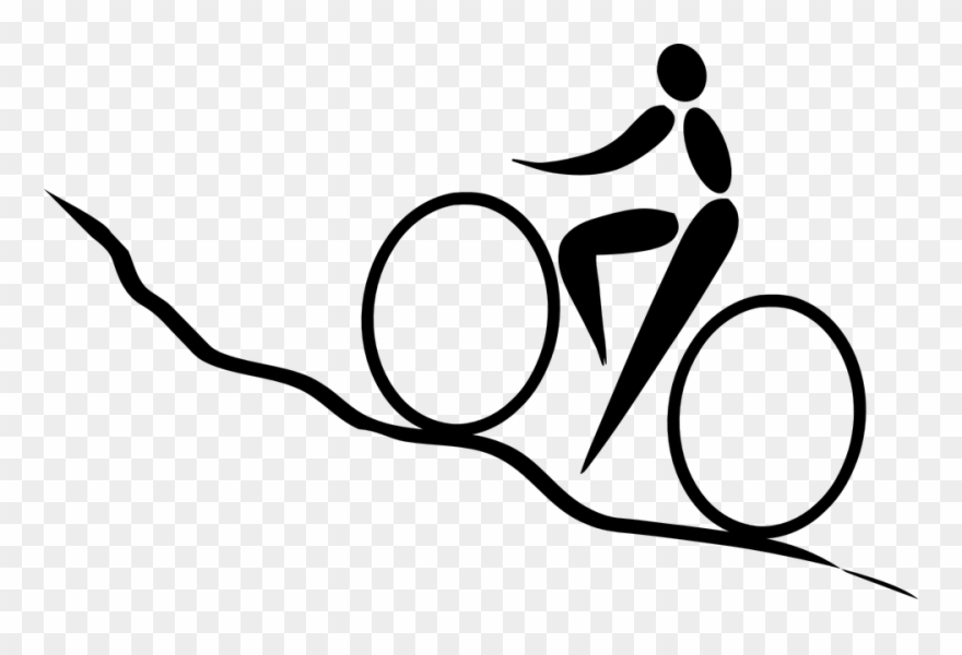 Cycling Biking Uphill Climb Bicycle Bike Sport Clipart