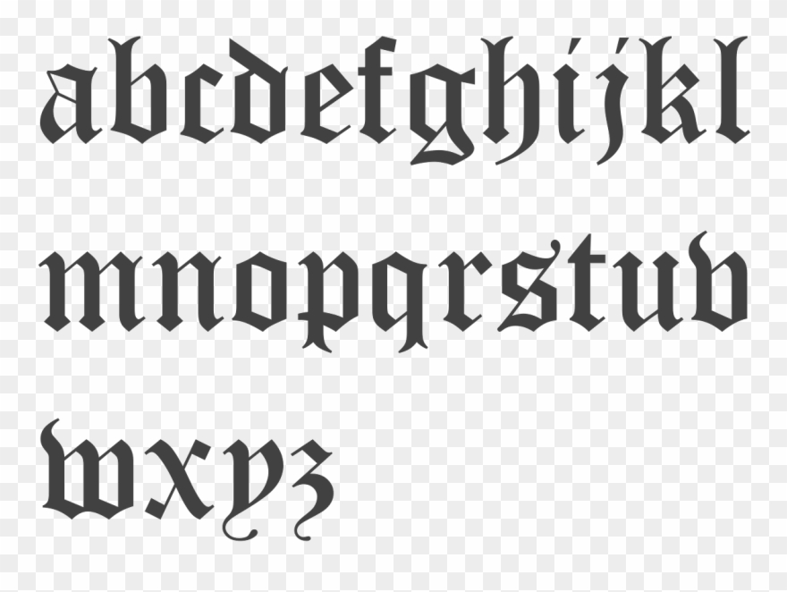 Old English Script Font Clipart