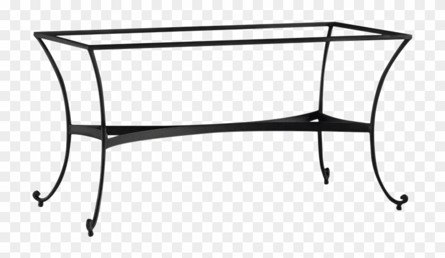 Patio Or Garden Dining Room Table In Wrought Iron With Clipart