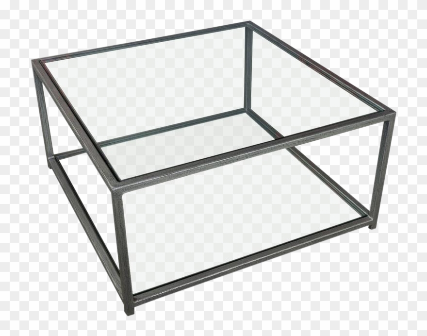 Contemporary Design Marcelo Iron And Glass Coffee Table Clipart