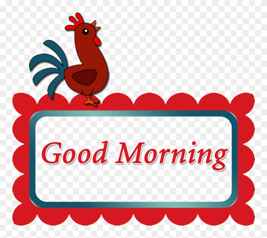 Good Morning With Rooster Clipart