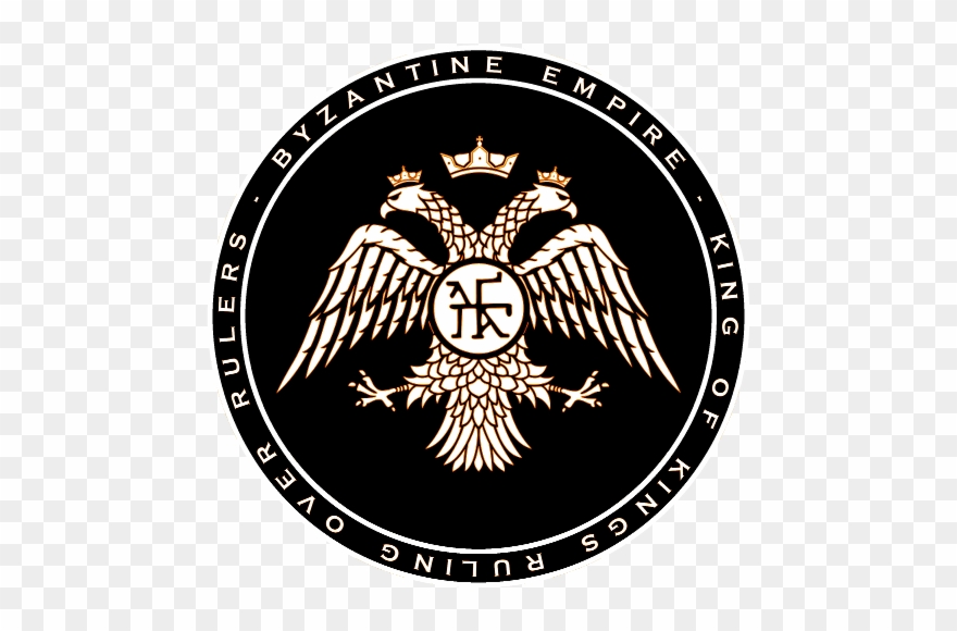 Byzantine Empire Palaiologan Black & White Double Headed Clipart