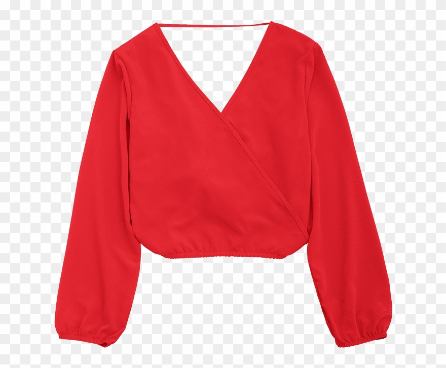 Blusa Con Espalda Descubierta Y Lazo De Bowknot Rojo Clipart