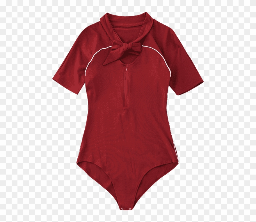 Contraste Media Cremallera Lazo Corpiño Mono Clipart